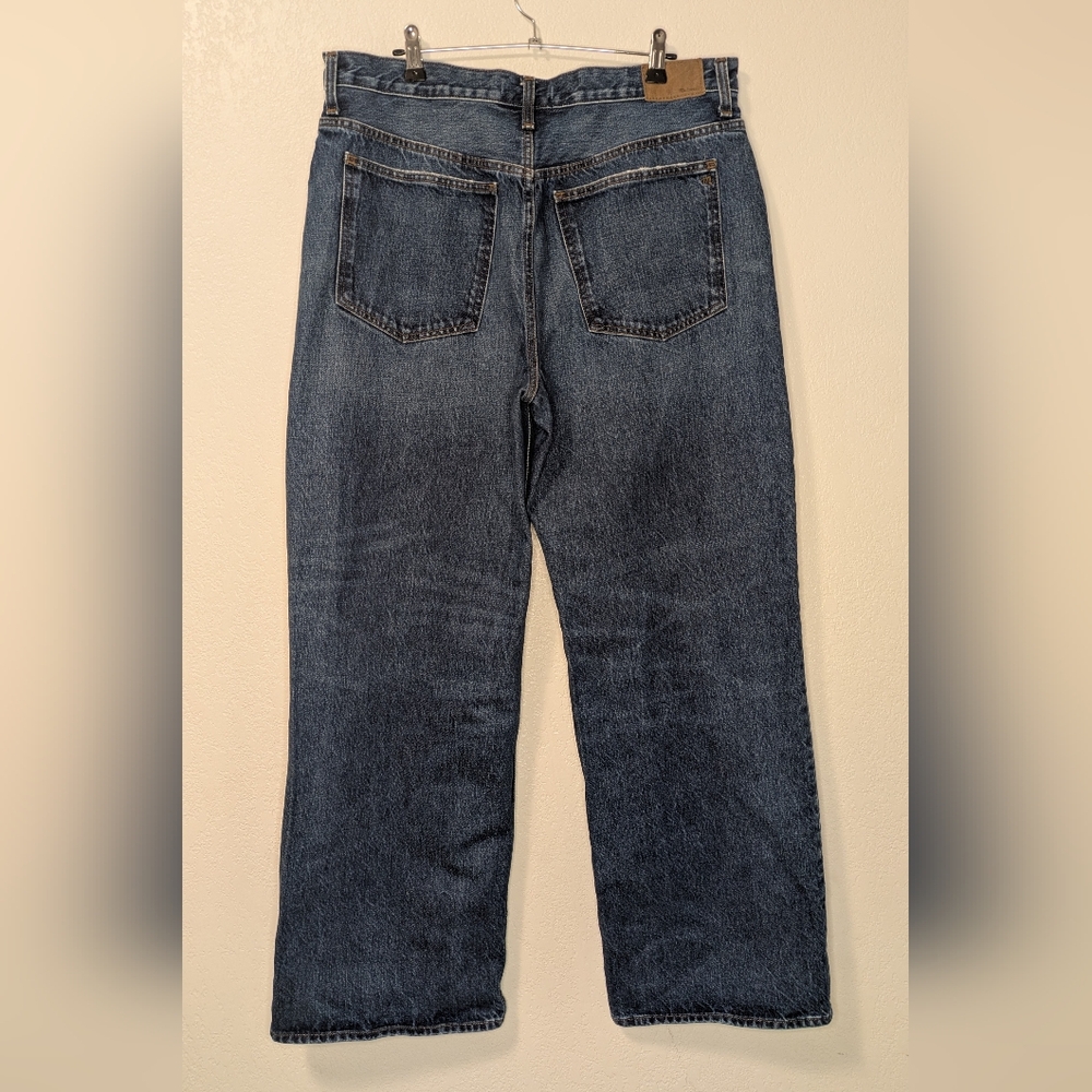 Madewell Low Slung Baggy Blue Jeans - Picture 8 of 16
